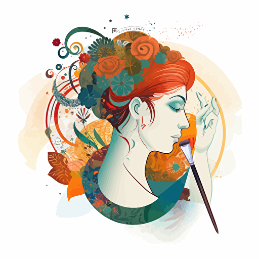 minimalistic vector logo, working on spiritaul developement, inspired by Catrin Welz