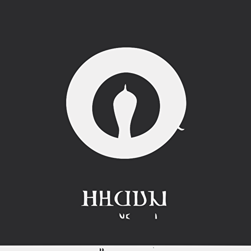 luxury simple logo, HIDDEN CIRCLE, vector image