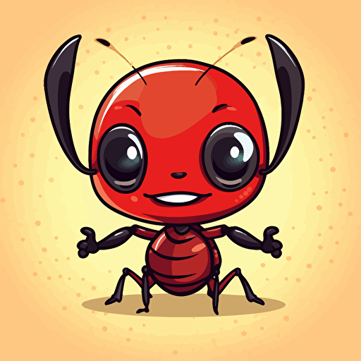 cute ant kawaii style, vector clipart