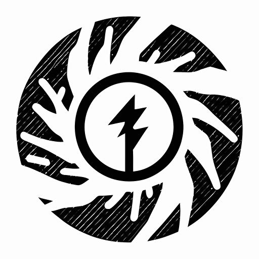 detailed dampened magic status condition icon, black and white, vector, flat, svg, dnd style