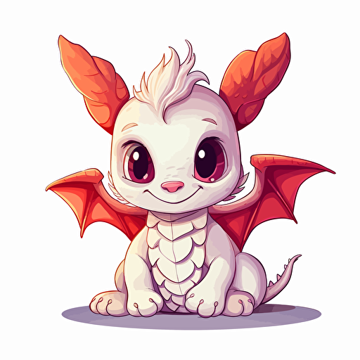 chibi dragon hq white background vector