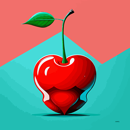 vector art cherry simple Reductionism