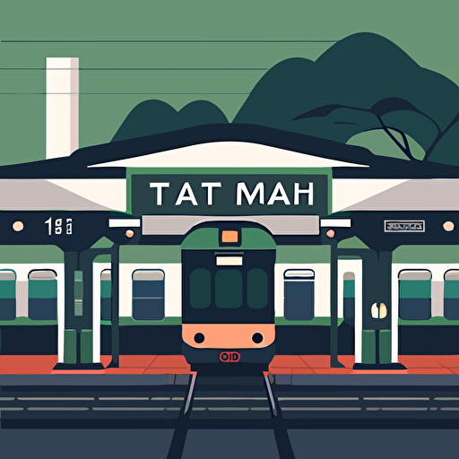 flat vector art, repeating tile of taiwan MRT
