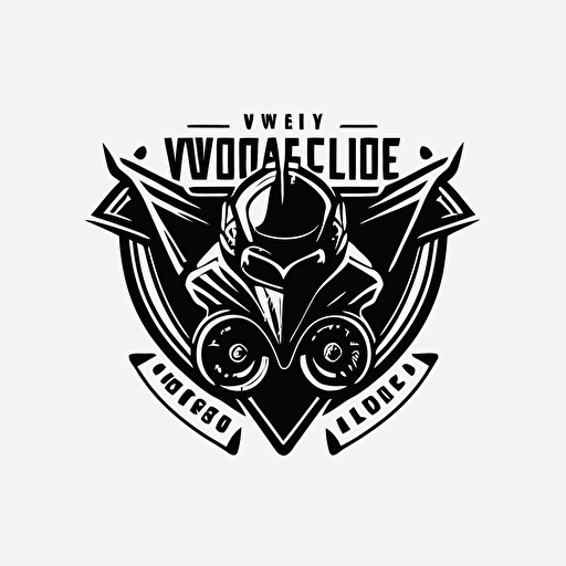 a minimal vector logo design for an exotic motorcycle club emblem, white background, prestigious, v 4
