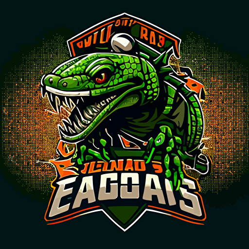 logo design for a pro sports team lizards football sports vector 2d