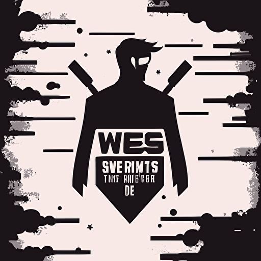 minimalist emblem for an esports gaming tournament where creators go head to head against each other, gamer style, gaming, video games, FPS, fortnite, among us, 1v1, youtube, twitch, twitter, mrbeast, silhouettes, flat, vector