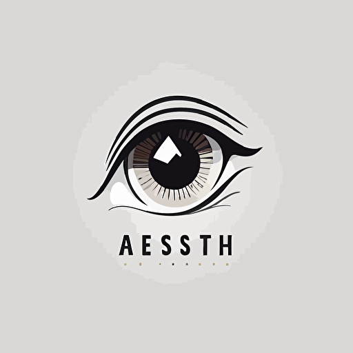logo ,eye,deformation,deformation, vector ,simple ,flat ,low detail, smooth ,plain ,minimal ,straight design,white background,Kasiwa sato style