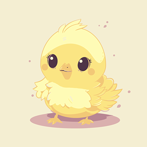 a cute chick, vector, a simple drawing, q 2