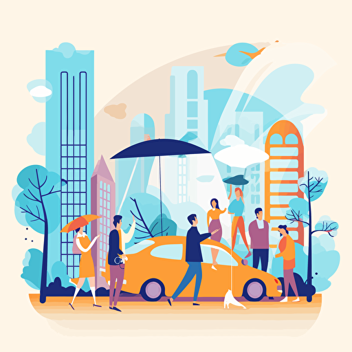 vector art for showing insurance being paid by insurance companies