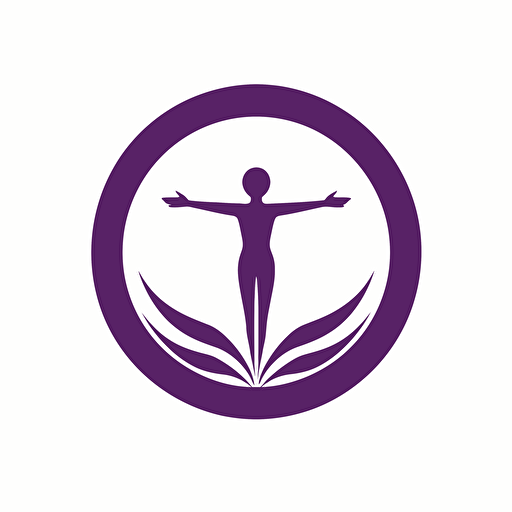 all in one portfolio management logo, liberal use of purple, simple, vector