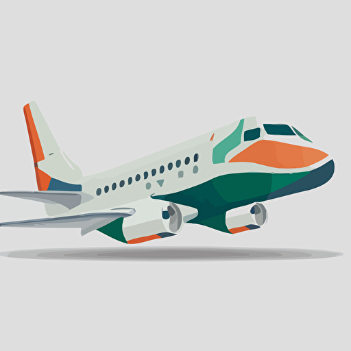airplane side view, vector