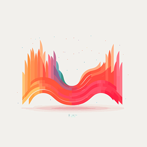 sound wave vector abstract logo
