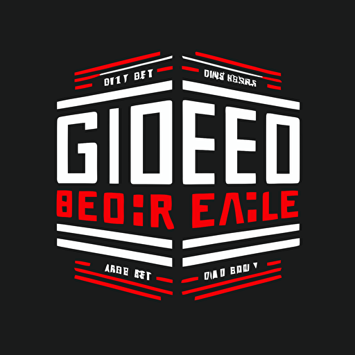 Code red. Simple logo vector design. Black and white and red