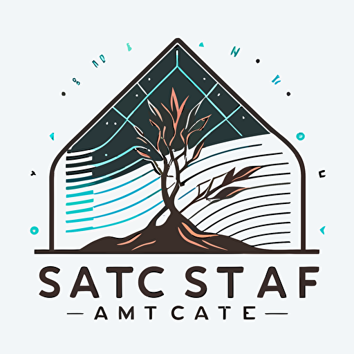 simple vector art logo for Ai company specializing in predicting time series