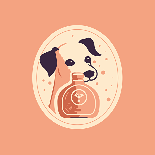 simple logo for an ecommerce pet product business, retro, vector flat, PNG, SVG, flat shading, solid background, mascot, logo, vector illustration, masterwork, 2D, simple, illustrator