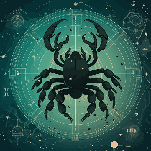 natal chart, vector, astrology, scorpio sign, zodiac 6144x6144