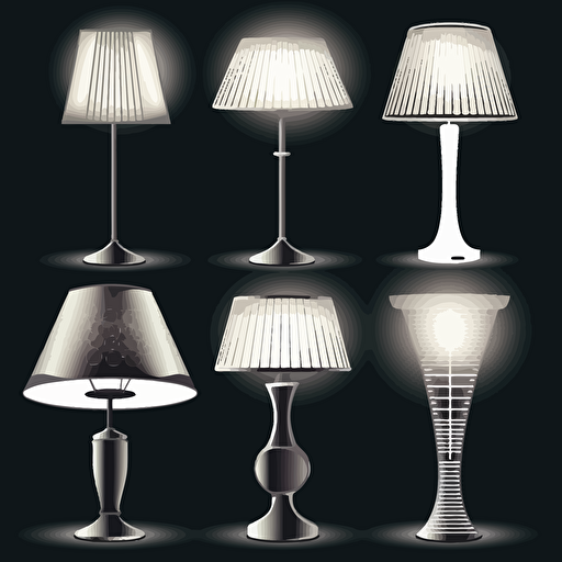 lamp set, vector