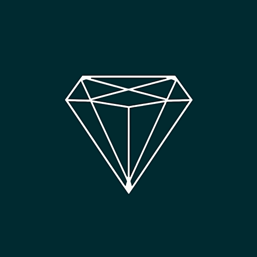 a simple logo of a diamond, line, flat, vector, add lettermark of the letters G, I, and O