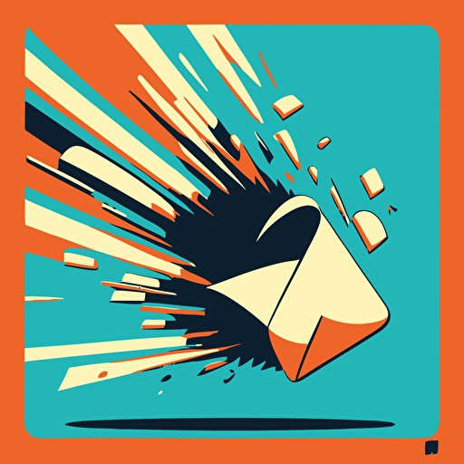 a vector illustration showing an incoming email