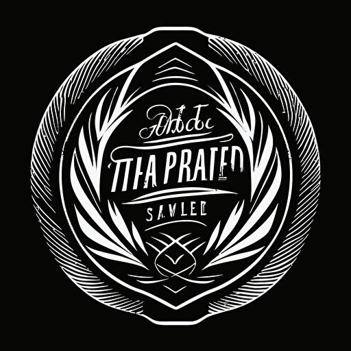 simple vector award logo, black and white