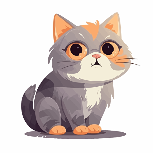 a cute cat pixar style, vector
