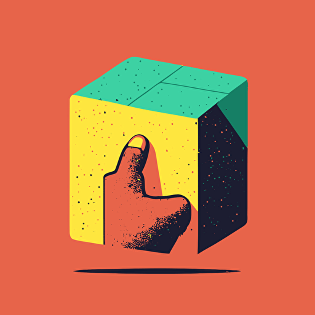 flat vector block colour hand illustration textured