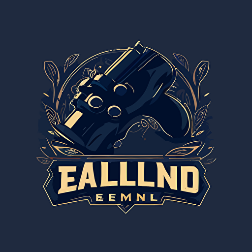 a gaming vector logo for the brand Tele2 " Unlimited Gaming". Navy blue main colour.