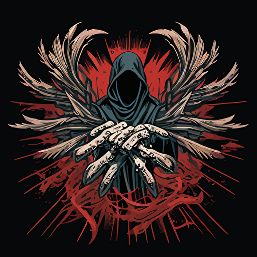reaper hands spread vector