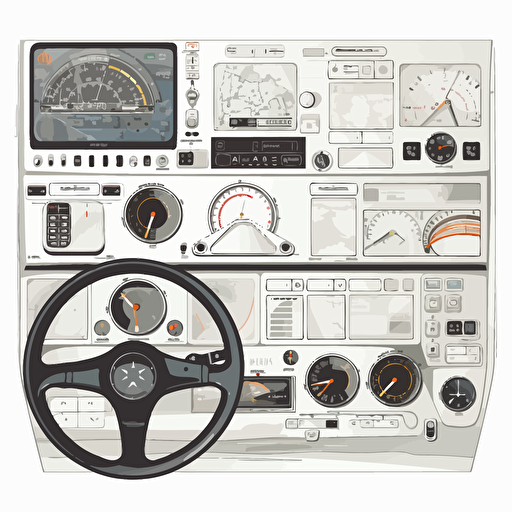 vector drawing illustration of a dashboard