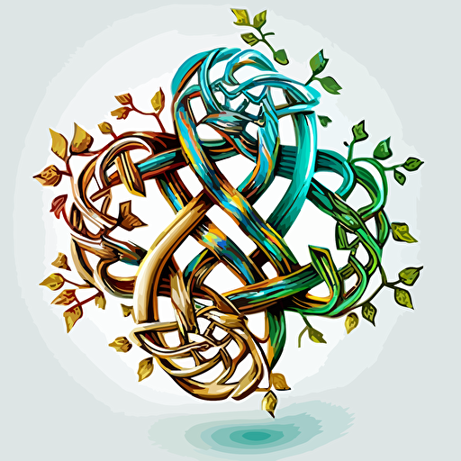 imagine two branches celti knot, vector