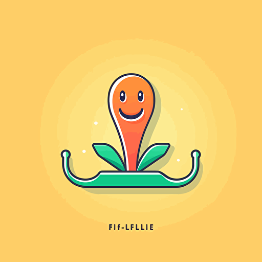 flat vector logo of an upgraded clippy, friendly, minimal, simplistic