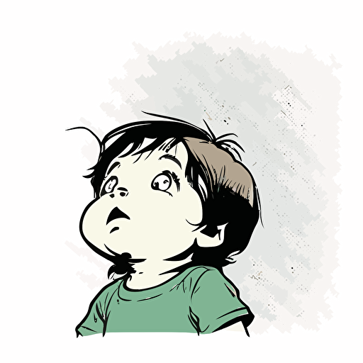 a small child facing up is shot in front, vector, illustration, full color, hd, cartoon, contour, white background