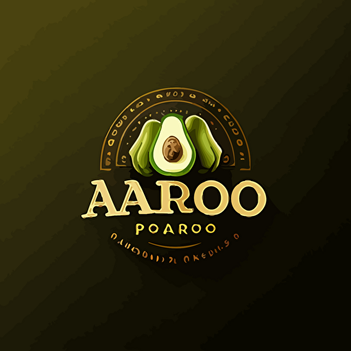 create logo of a company that sells avocados and the name is PARDO AVOCADO in vector, hd, minimalist