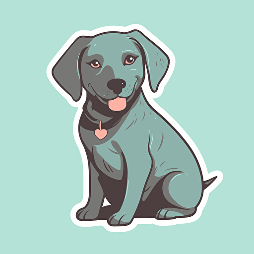 cute labrador retriever dog flat vector, sticker