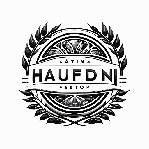 an ultra clean vector logo for a design studio for film, tv, book design, on white background, highly detailed