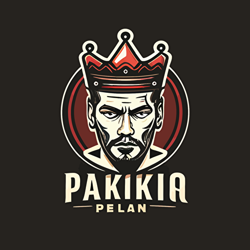 a logo for a poker room, head of the king Piatnik style, simple, vector,