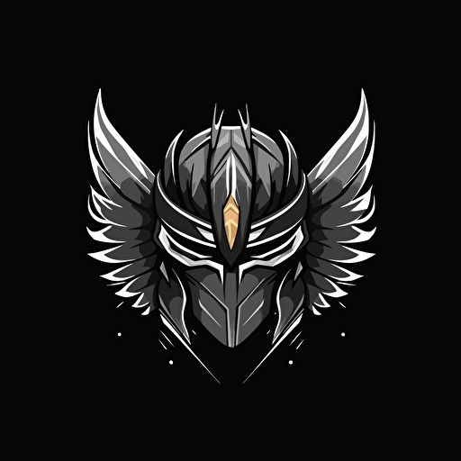 vector logo spartan helmet with wings in background