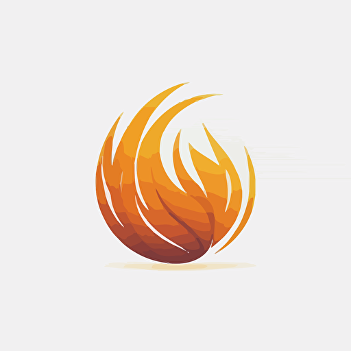 logo , basic form of fire, simple clean design, very basic shape, , vector, no text