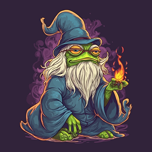 pepe the frog as Dumbledore design vector