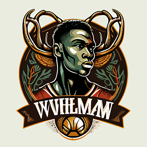 a modern vector VW basketball logo for French phenom Victor Wembanyama
