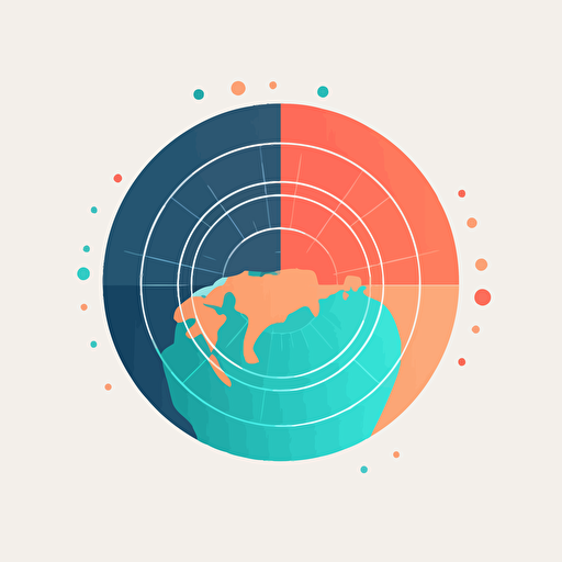 design a logo for earth data visualisation, minimalistic, vector, solid color