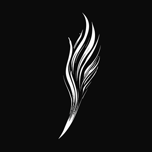 [classic,eclectic, unique, minimal] iconic logo of [brush stroke of intimacy, digital], [white] vector, on [black] background