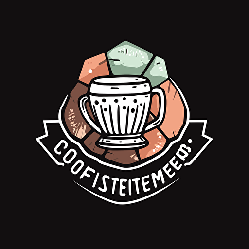 minerals better than coffee, wisdom, logo, vectorized.