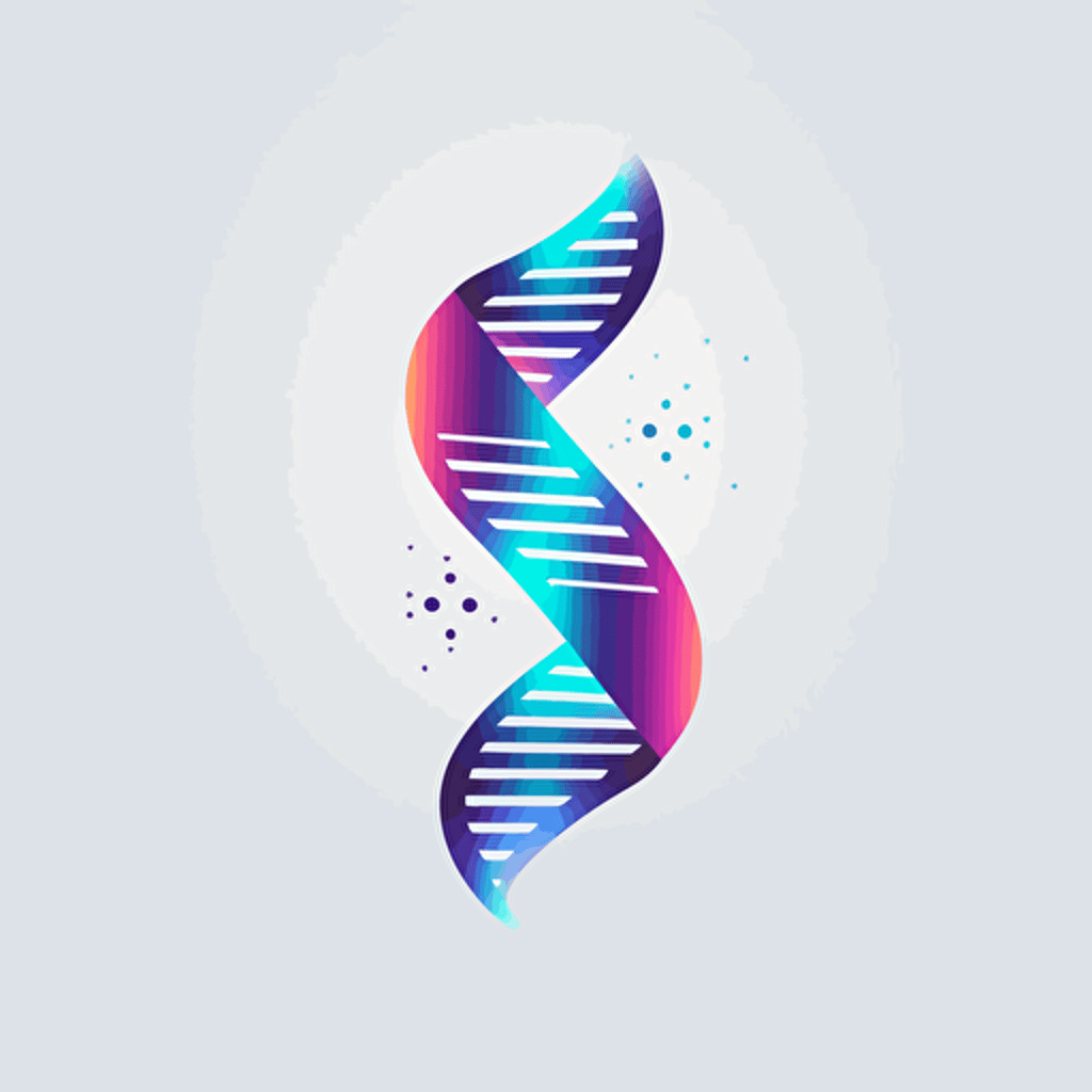 vector image of a dna sequence, logo style, minimalistic