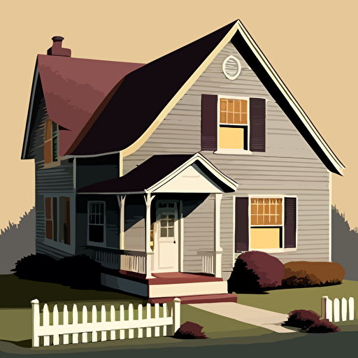 vector image of a single family home