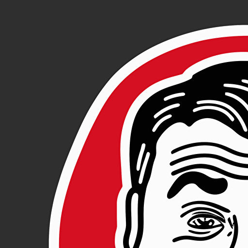 john wayne gacy, sticker, vector