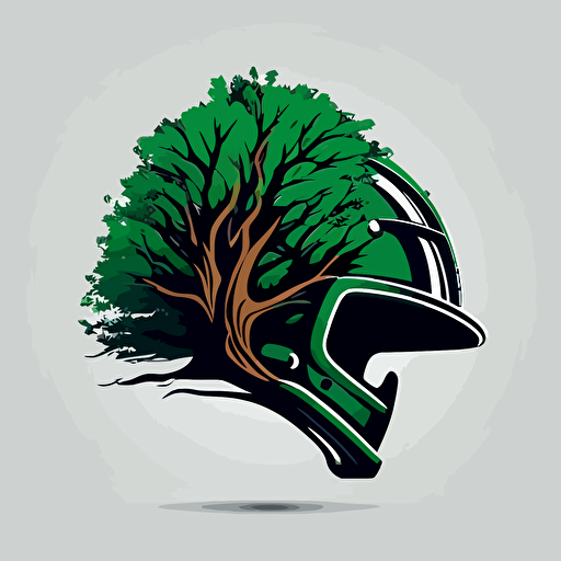 tree helmet vector logo