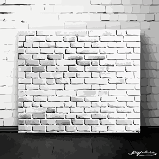 white brick wall vector art printable texture