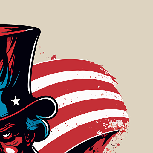 Uncle sam doodle vector ilustration