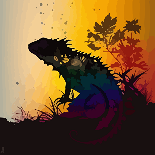 silhouette of an axolotl alebrije:: vector art
